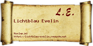 Lichtblau Evelin névjegykártya