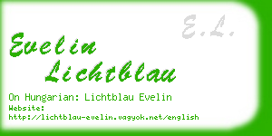 evelin lichtblau business card